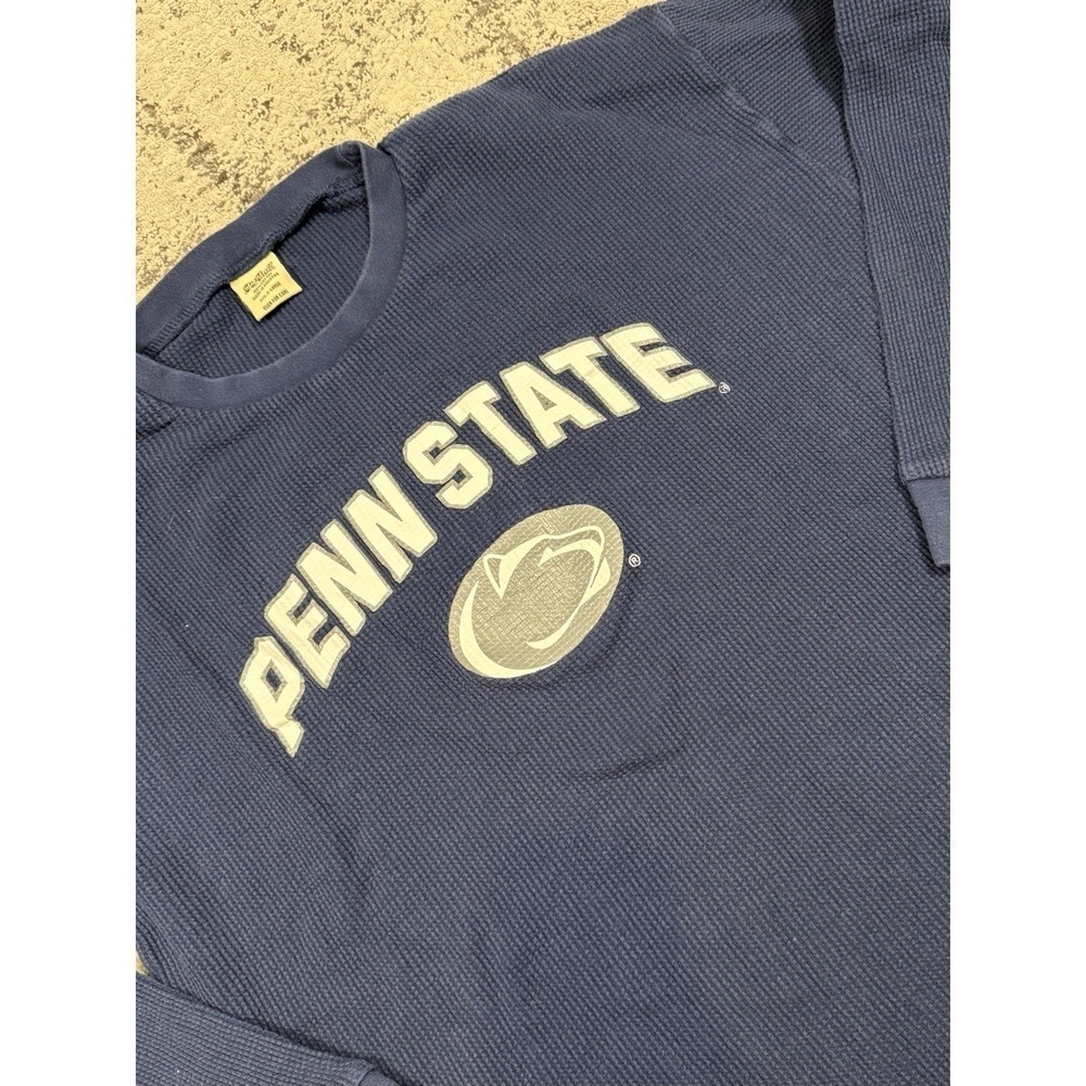 Vintage Penn State Thermal Shirt Mens XL Waffle Knit Big Ball Sports‎